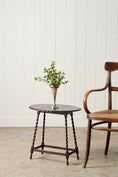 Load image into Gallery viewer, Petite Oval Antique Oak Barley Twist Drop Leaf Table