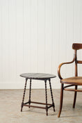 Load image into Gallery viewer, Petite Oval Antique Oak Barley Twist Drop Leaf Table