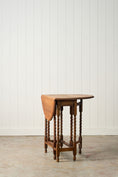 Load image into Gallery viewer, Antique English Barley Twist Blonde Oak Drop Leaf Table