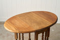 Load image into Gallery viewer, Antique English Barley Twist Blonde Oak Drop Leaf Table