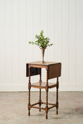 Load image into Gallery viewer, English Bobbin Drop Leaf Side Table (c. 1930)