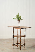 Load image into Gallery viewer, English Bobbin Drop Leaf Side Table (c. 1930)
