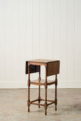 Load image into Gallery viewer, English Bobbin Drop Leaf Side Table (c. 1930)