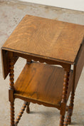 Load image into Gallery viewer, English Bobbin Drop Leaf Side Table (c. 1930)