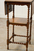 Load image into Gallery viewer, English Bobbin Drop Leaf Side Table (c. 1930)