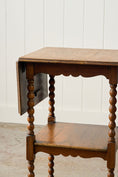 Load image into Gallery viewer, English Bobbin Drop Leaf Side Table (c. 1930)