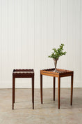 Load image into Gallery viewer, PAIR of Edwardian Mahogany Scalloped Tray Top Tables