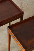 Load image into Gallery viewer, PAIR of Edwardian Mahogany Scalloped Tray Top Tables