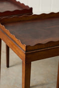 Load image into Gallery viewer, PAIR of Edwardian Mahogany Scalloped Tray Top Tables
