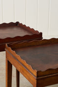 Load image into Gallery viewer, PAIR of Edwardian Mahogany Scalloped Tray Top Tables