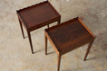 Load image into Gallery viewer, PAIR of Edwardian Mahogany Scalloped Tray Top Tables