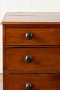 Load image into Gallery viewer, Victorian Mahogany Four Drawer Chest Of Drawers With Wooden Knobs