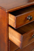 Load image into Gallery viewer, Victorian Mahogany Four Drawer Chest Of Drawers With Wooden Knobs