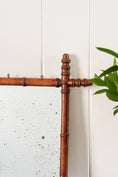 Load image into Gallery viewer, Petite French Faux Bamboo Mirror with Spindle Tips (No. 1)