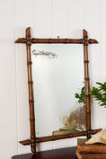 Load image into Gallery viewer, French Faux Bamboo Mirror with Foxing (No. 3)
