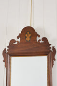 Load image into Gallery viewer, Mahogany Chippendale Style Mirror with Wheat Inlay