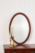 Load image into Gallery viewer, English Mahogany Oval Mirror