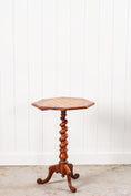 Load image into Gallery viewer, Victorian Rosewood Octagon Gameboard With Barley Twist Base