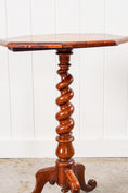 Load image into Gallery viewer, Victorian Rosewood Octagon Gameboard With Barley Twist Base