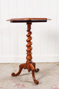 Load image into Gallery viewer, Victorian Rosewood Octagon Gameboard With Barley Twist Base