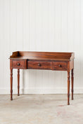 Load image into Gallery viewer, Victorian Mahogany Veneer 3-Drawer Desk