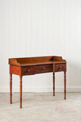 Load image into Gallery viewer, Victorian Mahogany Veneer 3-Drawer Desk