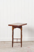 Load image into Gallery viewer, Antique English Card Table with Turned Legs + Unique Scalloped Apron