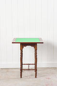Load image into Gallery viewer, Antique English Card Table with Turned Legs + Unique Scalloped Apron