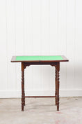 Load image into Gallery viewer, Antique English Card Table with Turned Legs + Unique Scalloped Apron