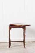 Load image into Gallery viewer, Antique English Card Table with Turned Legs + Unique Scalloped Apron