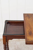 Load image into Gallery viewer, Antique English Card Table with Turned Legs + Unique Scalloped Apron