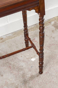 Load image into Gallery viewer, Antique English Card Table with Turned Legs + Unique Scalloped Apron