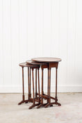 Load image into Gallery viewer, Set of 3 Circular Mahogany Nesting Tables (c.1920s)