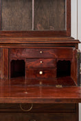 Load image into Gallery viewer, Georgian Mahogany Library Secretary Bookcase with Dental Molding Cornice