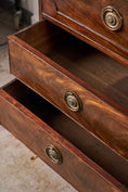 Load image into Gallery viewer, Georgian Mahogany Library Secretary Bookcase with Dental Molding Cornice