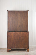 Load image into Gallery viewer, Georgian Mahogany Library Secretary Bookcase with Dental Molding Cornice