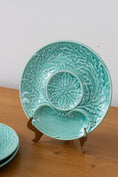 Load image into Gallery viewer, Vintage French Majolica Seafoam Artichoke Plate