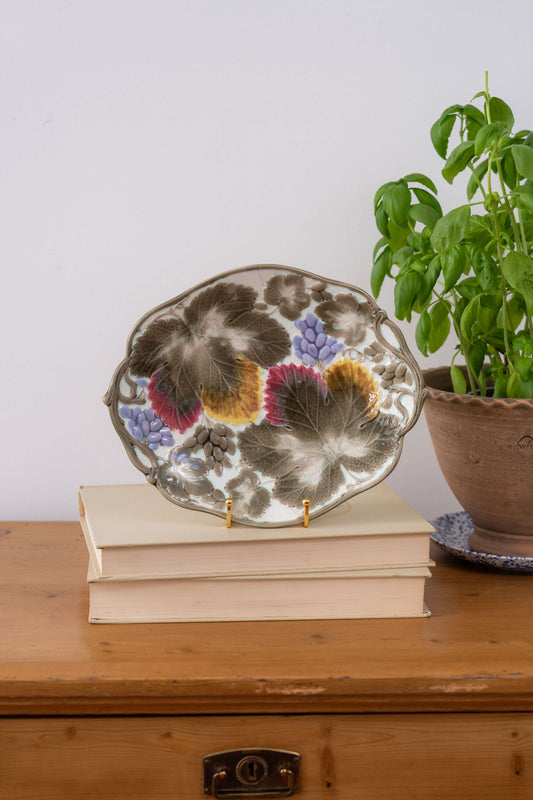 19th Century Antique Majolica by Wedgwood Grape Leaf Platter