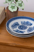 Load image into Gallery viewer, Chinese Blue + White 10" Fitzhugh Plates | SET of 4 (c. 1820-1850)