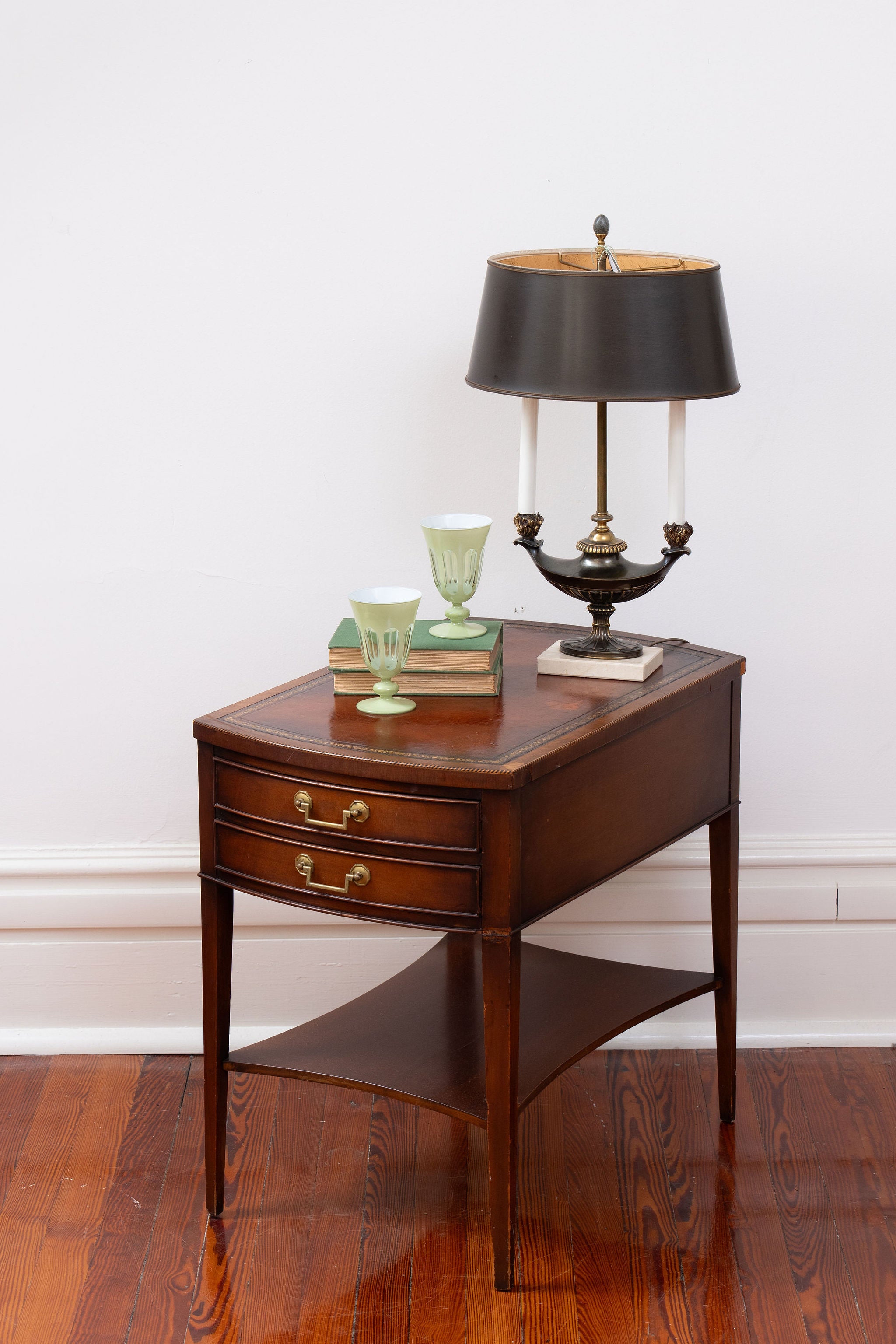 Mahogany Two Drawer Side Table Mahogany Two Drawer Side Table
