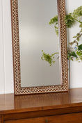Load image into Gallery viewer, Anglo-Indian Teak Bone Inlay Rectangle Mirror