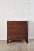 Load image into Gallery viewer, 19th Century 2 Over 3 Mahogany Chest With Scalloped Apron and Bone Key Holes