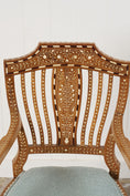 Load image into Gallery viewer, Anglo-Indian Teak Bone Inlay Chippendale Armchair