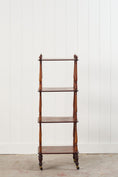 Load image into Gallery viewer, 19th Century Rosewood Whatnot with Finials on Castors