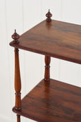 Load image into Gallery viewer, 19th Century Rosewood Whatnot with Finials on Castors