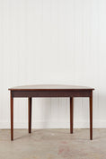 Load image into Gallery viewer, PAIR of 19th Century Mahogany Demilune Console Tables