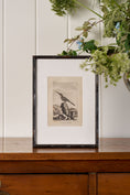 Load image into Gallery viewer, 18th Century Copper Plated Bird Engraving by Buffon in Custom Faux Bamboo Frame (c. 1790)