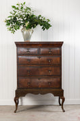 Load image into Gallery viewer, Walnut George II Queen Anne Chest on Stand (Tallboy)