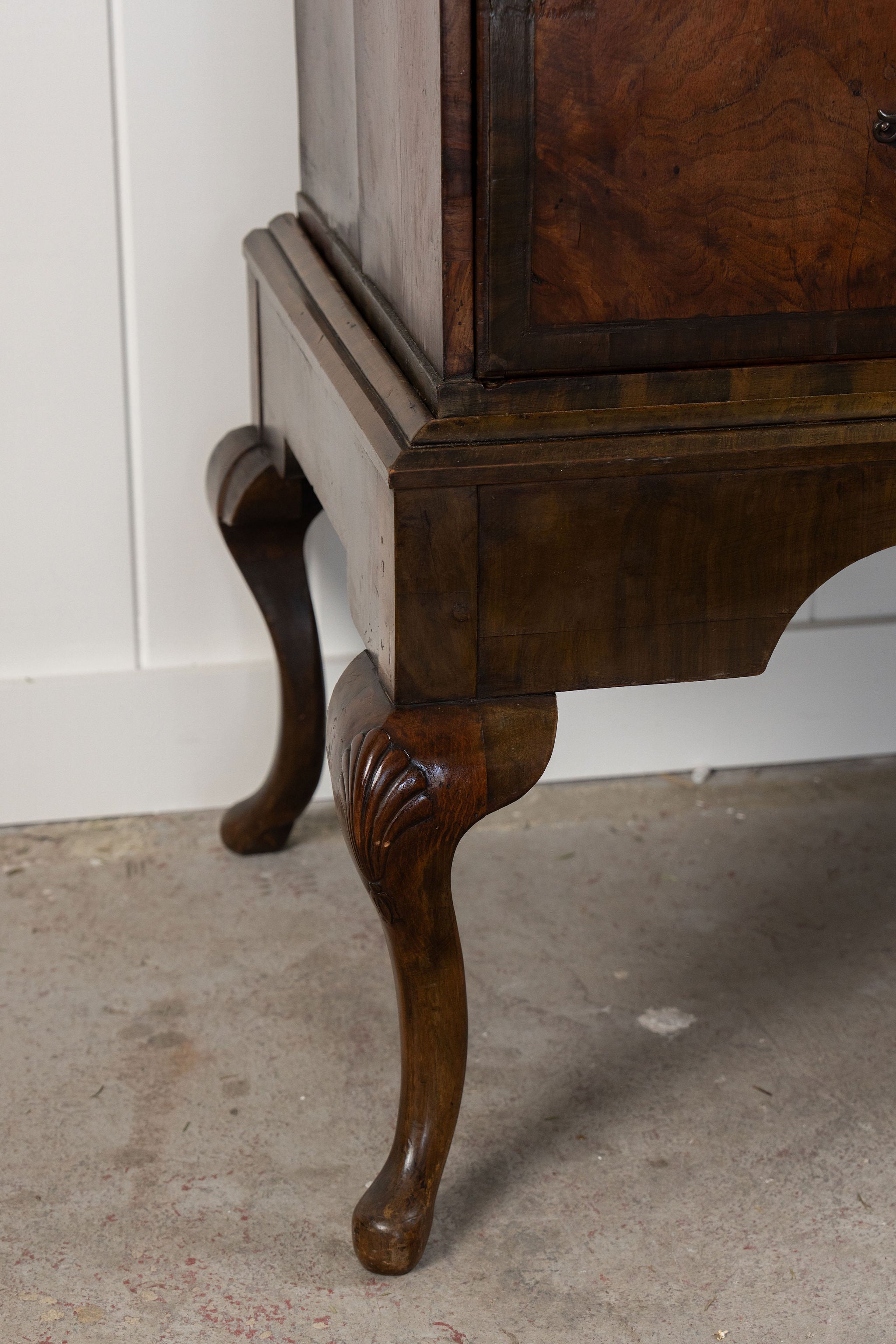 Walnut George II Queen Anne Chest on Stand (Tallboy)