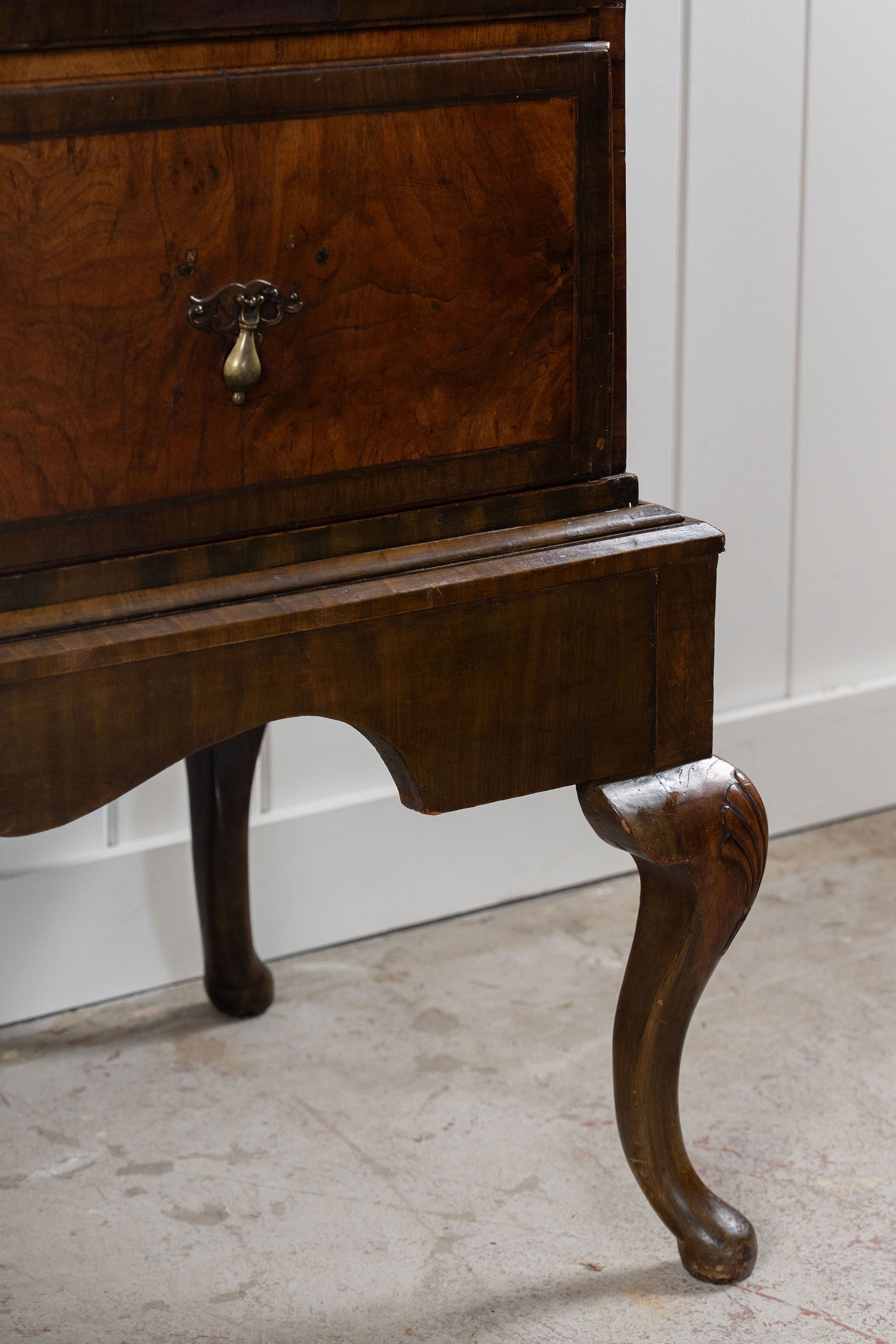 Walnut George II Queen Anne Chest on Stand (Tallboy)
